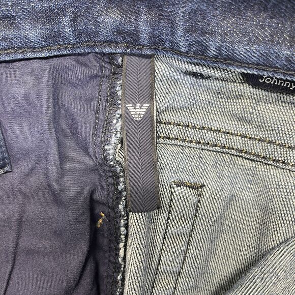 Emporio Armani Jeans Johnny Slim Fit Men’s 31 Medium Wash Distressed Denim - Picture 6 of 16